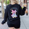 Cute Ghost Book Reading Halloween Teacher Top Girls Women Women's Sweatshirt Back Print Black Cute Ghost Book Reading Halloween Teacher Top Girls Women Women's Sweatshirt Back Print Black