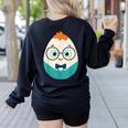 Cute Good Egg Teacher Halloween Costume Food Group Women's Sweatshirt Back Print Black Cute Good Egg Teacher Halloween Costume Food Group Women's Sweatshirt Back Print Black