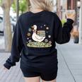 Cute Goose It's A Beautiful Day To Teach 1st Grade Teacher Women's Sweatshirt Back Print Black Cute Goose It's A Beautiful Day To Teach 1st Grade Teacher Women's Sweatshirt Back Print Black