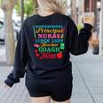 Cute Principal Nurse Lunch Lady Teacher Coach Homeschool Mom Women's Sweatshirt Back Print Black Cute Principal Nurse Lunch Lady Teacher Coach Homeschool Mom Women's Sweatshirt Back Print Black