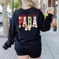 Cute Santas Favorite Para Christmas Paraprofessional Teacher Women's Sweatshirt Back Print Black Cute Santas Favorite Para Christmas Paraprofessional Teacher Women's Sweatshirt Back Print Black