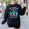 Cute SPED Teacher Special Education Cactus SPED Teacher Women's Sweatshirt Back Print Black