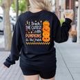 Cute Teacher Halloween For Women Men Teacher Pumpkin Women's Sweatshirt Back Print Black Cute Teacher Halloween For Women Men Teacher Pumpkin Women's Sweatshirt Back Print Black