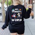 Cute Teacher My Students Are Out-Of This World Space Women's Sweatshirt Back Print Black