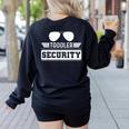 Daycare Provider Toddler Security Childcare Worker Teacher For Men Women Kids Women's Sweatshirt Back Print Black