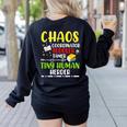 Daycare Teacher School Chaos Coordinator Toddler Tamer For Men Women Kids Women's Sweatshirt Back Print Black