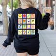 Dual Language Crew Bilingual Spanish Teacher Back To School For Men Women Women's Sweatshirt Back Print Black Dual Language Crew Bilingual Spanish Teacher Back To School For Men Women Women's Sweatshirt Back Print Black