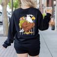 Eagle First Day Of School Teacher Back To School Eagle Women's Sweatshirt Back Print Black Eagle First Day Of School Teacher Back To School Eagle Women's Sweatshirt Back Print Black