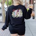 Eagles Teacher School Sports Fan Team Spirit Women's Sweatshirt Back Print Black Eagles Teacher School Sports Fan Team Spirit Women's Sweatshirt Back Print Black