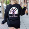 Early Headstart Cute Retro Rainbow Teachers Women's Sweatshirt Back Print Black Early Headstart Cute Retro Rainbow Teachers Women's Sweatshirt Back Print Black