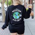 Earth Day Rotation Of The Earth Makes My Day Science Teacher Women's Sweatshirt Back Print Black Earth Day Rotation Of The Earth Makes My Day Science Teacher Women's Sweatshirt Back Print Black