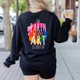 Earth Without Art Is Just Eh Painting Artist Pun Art Teacher Women's Sweatshirt Back Print Black