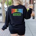 English Teacher Men Women Grammar Class English Teacher Women's Sweatshirt Back Print Black