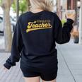 English Teacher Men Women Vintage Graphic English Teacher Women's Sweatshirt Back Print Black English Teacher Men Women Vintage Graphic English Teacher Women's Sweatshirt Back Print Black