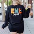 ENL Squad Back To School Teachers Students ENL Crew Men Women Girls Kids Women's Sweatshirt Back Print Black