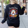 Espooky Vibes Maestra Halloween Spanish Mexican Teacher Women's Sweatshirt Back Print Black Espooky Vibes Maestra Halloween Spanish Mexican Teacher Women's Sweatshirt Back Print Black