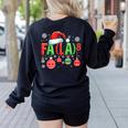 FA LA 8 Christmas Santa FA La Math Teacher Student Women's Sweatshirt Back Print Black