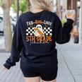 Fab Boo Lous 5th Grade Teacher Retro Ghost Spooky Halloween Women's Sweatshirt Back Print Black Fab Boo Lous 5th Grade Teacher Retro Ghost Spooky Halloween Women's Sweatshirt Back Print Black