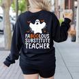 Faboolous Substitute Teacher Halloween Costume Women's Sweatshirt Back Print Black
