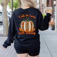 Fall In Love With Reading Pumpkin Autumn Librarians Teacher Women's Sweatshirt Back Print Black Fall In Love With Reading Pumpkin Autumn Librarians Teacher Women's Sweatshirt Back Print Black