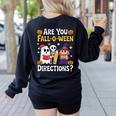 Are You Fall O Ween Directions Halloween Teacher Ghost Women's Sweatshirt Back Print Black Are You Fall O Ween Directions Halloween Teacher Ghost Women's Sweatshirt Back Print Black