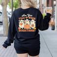 Are You Fall O Ween Directions Halloween Teacher Women's Sweatshirt Back Print Black Are You Fall O Ween Directions Halloween Teacher Women's Sweatshirt Back Print Black