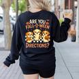 Are You Fall O Ween Directions Teacher Halloween Dog Ghost Women's Sweatshirt Back Print Black Are You Fall O Ween Directions Teacher Halloween Dog Ghost Women's Sweatshirt Back Print Black