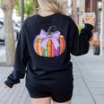 Fall Pumpkin Books Lover Halloween Teacher Teaching Staff Women's Sweatshirt Back Print Black Fall Pumpkin Books Lover Halloween Teacher Teaching Staff Women's Sweatshirt Back Print Black
