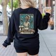 FCS Teacher Skeleton Halloween Family And Consumer Science Women's Sweatshirt Back Print Black