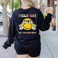 Field Day 2025 Let The Games Begin Yellow Team Teachers Kids Women's Sweatshirt Back Print Black Field Day 2025 Let The Games Begin Yellow Team Teachers Kids Women's Sweatshirt Back Print Black
