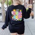 Field Day Fun Day Let The Games Begin Field Trip Teacher Kid Women's Sweatshirt Back Print Black Field Day Fun Day Let The Games Begin Field Trip Teacher Kid Women's Sweatshirt Back Print Black