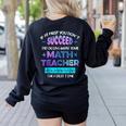 If At First You Don't Succeed Try Doing Your Math Teacher Women's Sweatshirt Back Print Black