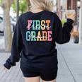 First Grade Dream Team Back To School 1st Grade Teacher Women's Sweatshirt Back Print Black First Grade Dream Team Back To School 1st Grade Teacher Women's Sweatshirt Back Print Black