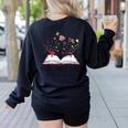 Floral Book a New Chapter Begins Retired Retirement Teacher Women's Sweatshirt Back Print Black Floral Book a New Chapter Begins Retired Retirement Teacher Women's Sweatshirt Back Print Black