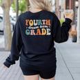 Fourth Grade Dream Team 4th Grade Teacher Back To School Women's Sweatshirt Back Print Black Fourth Grade Dream Team 4th Grade Teacher Back To School Women's Sweatshirt Back Print Black