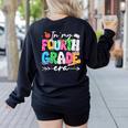 In My Fourth Grade Era 4th Grade Girl Teacher Back To School Women's Sweatshirt Back Print Black