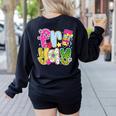 Fri-Yay Happy Friday Weekend Teacher Back To School Women's Sweatshirt Back Print Black Fri-Yay Happy Friday Weekend Teacher Back To School Women's Sweatshirt Back Print Black