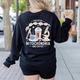 Fueled By Mitochondria Coffee Science Teacher Student Women's Sweatshirt Back Print Black