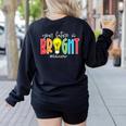Your Future Is Bright Educator Teacher Student Women's Sweatshirt Back Print Black Your Future Is Bright Educator Teacher Student Women's Sweatshirt Back Print Black