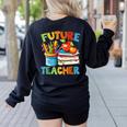 Future Teacher Costume For Kids Back To School Boy Girl Women's Sweatshirt Back Print Black