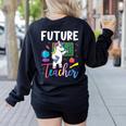 Future Teacher School Teacher Female Women's Sweatshirt Back Print Black Future Teacher School Teacher Female Women's Sweatshirt Back Print Black