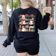 Ghost Christmas Reading Book Lover Library Christmas Teacher Women's Sweatshirt Back Print Black Ghost Christmas Reading Book Lover Library Christmas Teacher Women's Sweatshirt Back Print Black
