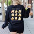 Ghosts Halloween Montessori Teacher Educator Costume Women's Sweatshirt Back Print Black Ghosts Halloween Montessori Teacher Educator Costume Women's Sweatshirt Back Print Black