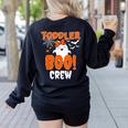 Girl Toddler Boo Crew Daycare Teacher Halloween Party Women's Sweatshirt Back Print Black
