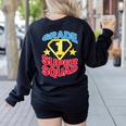 Grade 1 Super Squad Superhero Teacher Team Women's Sweatshirt Back Print Black Grade 1 Super Squad Superhero Teacher Team Women's Sweatshirt Back Print Black