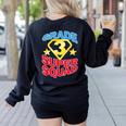 Grade 3 Super Squad Superhero Teacher Team Men Women Girls Kids Women's Sweatshirt Back Print Black
