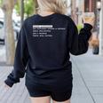 Grammar Teacher And Punny Punctuation Women's Sweatshirt Back Print Black Grammar Teacher And Punny Punctuation Women's Sweatshirt Back Print Black