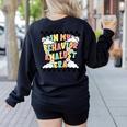 Groovy ABA RBT Therapist In My Behavior Analyst Era Teacher Women's Sweatshirt Back Print Black Groovy ABA RBT Therapist In My Behavior Analyst Era Teacher Women's Sweatshirt Back Print Black