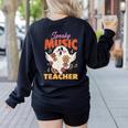 Groovy Faboolous Spooky Music Teacher Halloween Men Women Women's Sweatshirt Back Print Black Groovy Faboolous Spooky Music Teacher Halloween Men Women Women's Sweatshirt Back Print Black