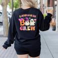Groovy Kindergarten Boo Crew Kinder Halloween Teacher Kids Women's Sweatshirt Back Print Black